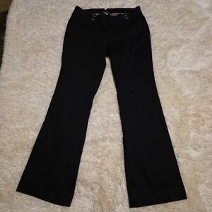 Anthropologie Cartonnier Midrise Black Flare Leg Sailor Pant Sz. 10x32